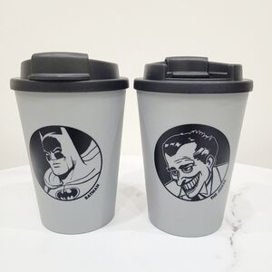 Brand New Set of 2 DC Batman & The Joker Plastic Cups Licensed